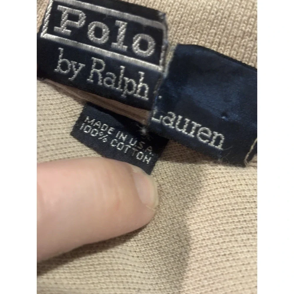 Vintage Polo Ralph Lauren Mens‎ XXL Classic Tan Polo Shirt Short Sleeve Khaki